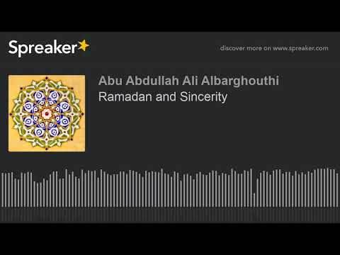 Ramadan and Sincerity